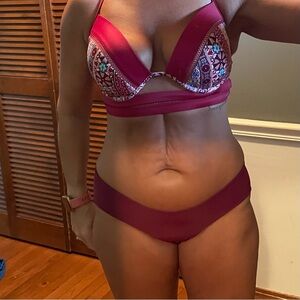 Burgundy color bikini